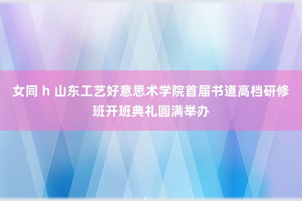 女同 h 山东工艺好意思术学院首届书道高档研修班开班典礼圆满举办