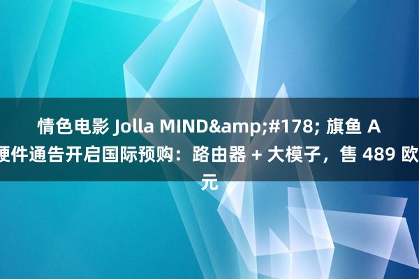 情色电影 Jolla MIND&#178; 旗鱼 AI 硬件通告开启国际预购：路由器 + 大模子，售 489 欧元